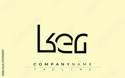 KER abstract letter design. Modern Business Logo Design With Abstract Typography and Contemporary Style