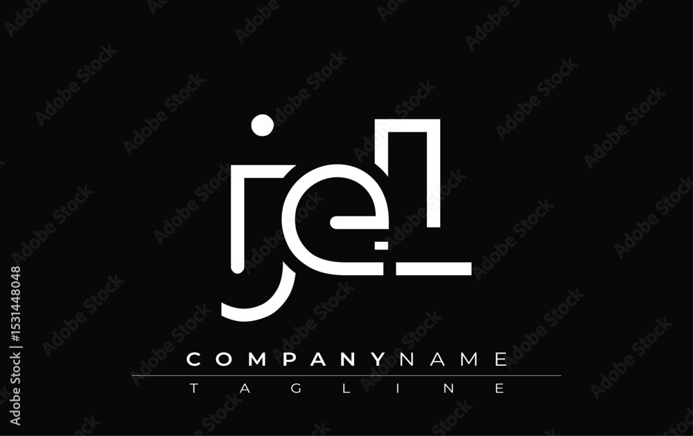 JEL abstract letter design. Modern Business Logo Design With Abstract Typography and Contemporary Style JEL abstract letter design. Modern Business Logo Design With Abstract Typography and Contemporary Style