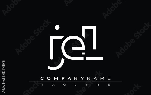 JEL abstract letter design. Modern Business Logo Design With Abstract Typography and Contemporary Style