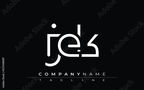 JEK abstract letter design. Modern Business Logo Design With Abstract Typography and Contemporary Style