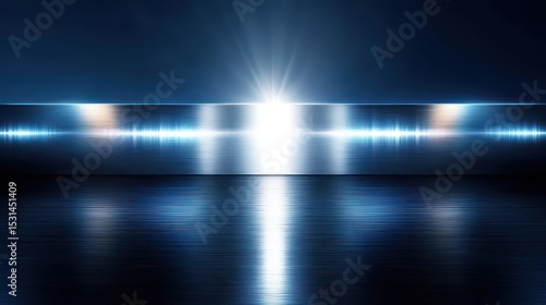 Brushed Metal Background, Blue Steel Texture