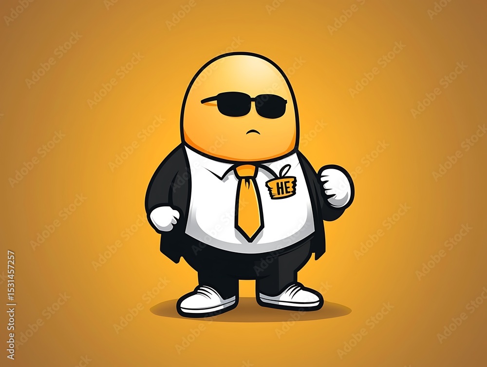 Fototapeta premium Funny egg business mascot