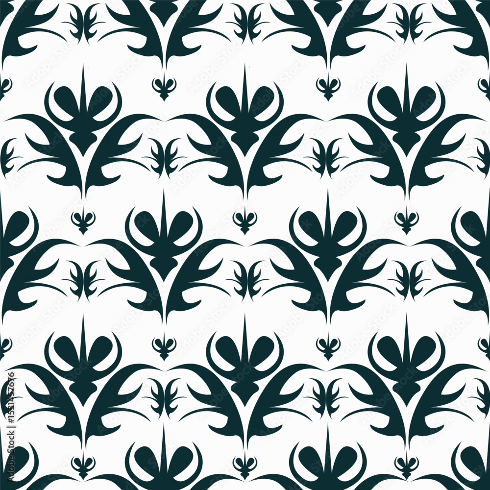 Botanical trendy seamless pattern. Flower and leaves abstract shape doodle art design for print, wallpaper, clipart, wall art for home decoration. Botanical trendy seamless pattern. Flower and leaves abstract shape doodle art design for print, wallpaper, clipart, wall art for home decoration.