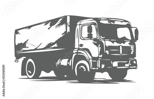 Truck silhouette car vector graphic design