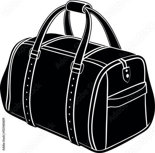 Travel Duffel Bag In Soft Shallotte Style On White Background
