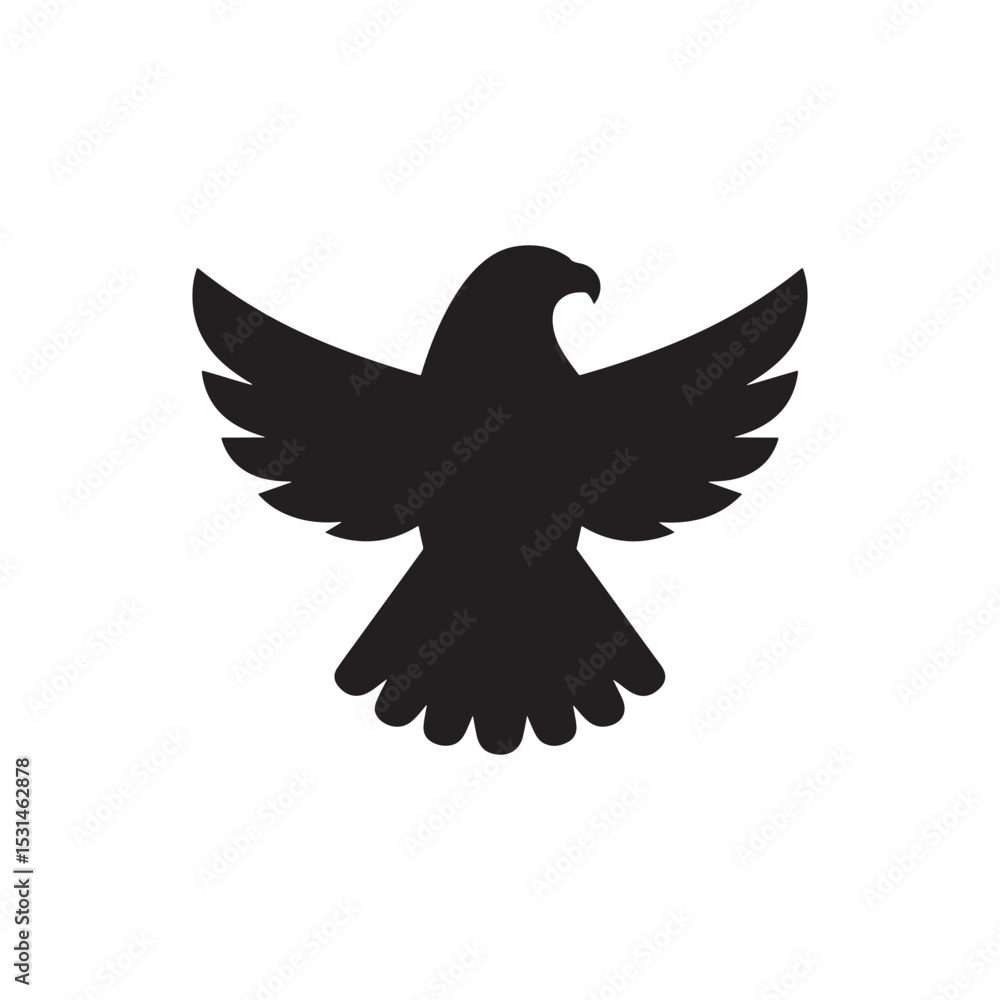 Obraz premium Flying birds in black silhouette showing peace and freedom