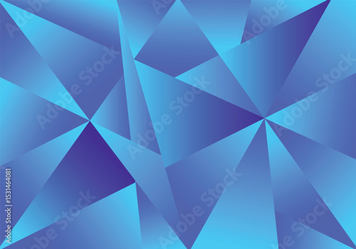 Abstract Blue Polygon Background with Smooth Gradient