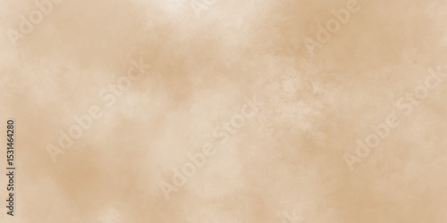 Watercolor light brown background painting textured on grungy distressed abstract design element, beige splash of brown powder paint vintage grunge texture and watercolor splashes on white background.