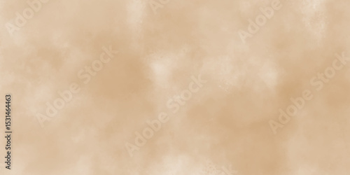 Watercolor light brown background painting textured on grungy distressed abstract design element, beige splash of brown powder paint vintage grunge texture and watercolor splashes on white background.