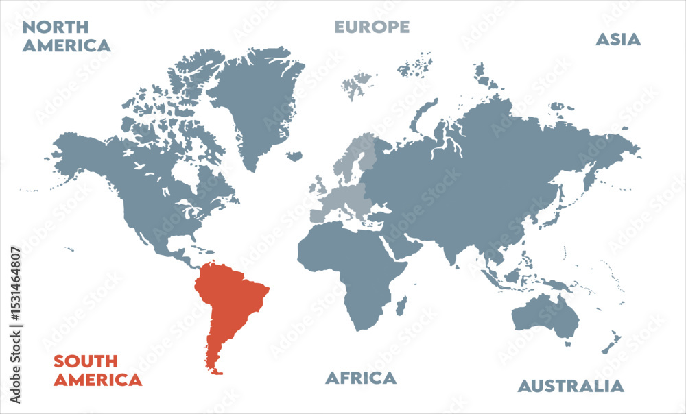 Fototapeta premium Economic map-12, modern world map graphic, Countries Silhouettes Stock Illustrations, Vectors