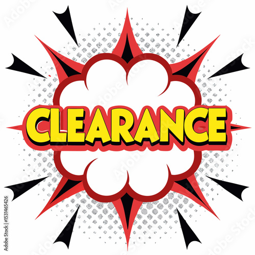 Clearance Sale Comic Style Sign