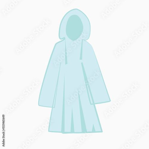 Raincoat icon. Waterproof jacket symbol, rubber rain coat, autumn plastic clothes silhouette