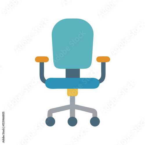 Vector illustration of office chair, isolated on white background 