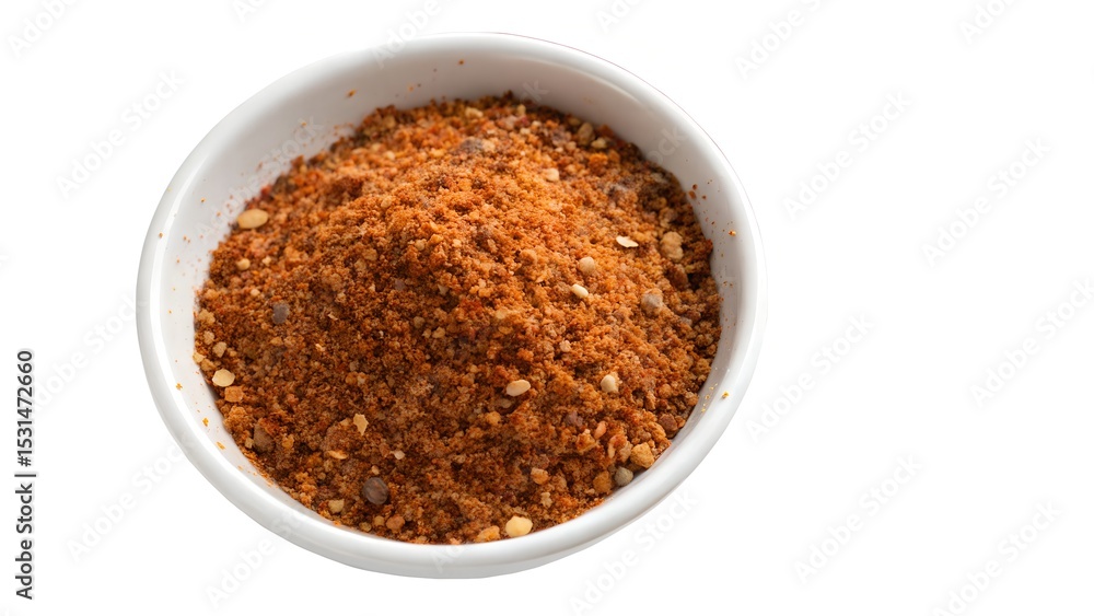 Ground Barbecue Spice Rub Powder In White Bowl Clean View Ground Barbecue Spice Rub Powder In White Bowl Clean View