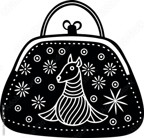 Animal Inspired Mini Purse Design Shallotte On White Background
