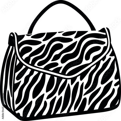 Animal Print Leather Purse Shallotte On White Background