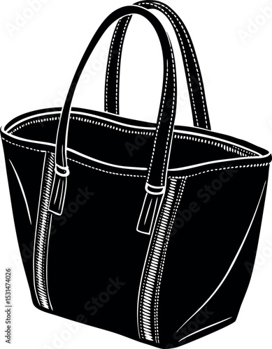 Casual Zipper Tote For Daily Use Shallotte On White Background