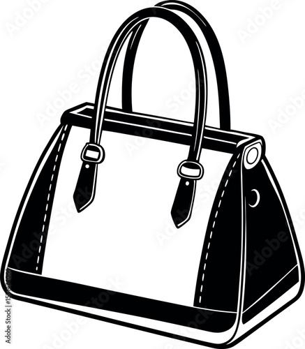 Clear Handbag With Pastel Trim Shallotte On White Background
