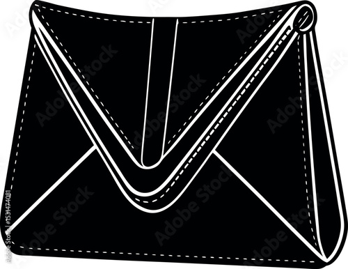 Clutch With Triangle Fold Design Shallotte On White Background