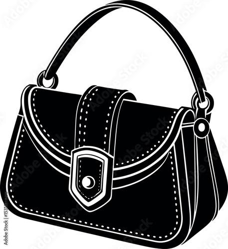 Dual Tone Shoulder Purse With Metal Details Shallotte On White Background