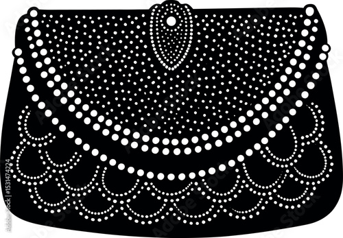 Elegant Bridal Handbag Shallotte On White Background