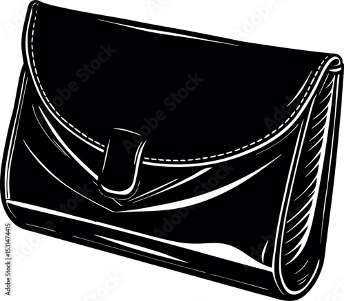 Glossy Patent Leather Clutch Shallotte On White Background