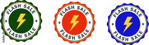 Flash sale promotion limited time offer discount lightning bolt icon vector graphic design element 100 char editable stock vector illustration