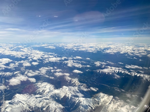 Photography Ariel View of Canadian Rocky Mountains