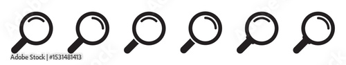 Wallpaper Mural Search icons set. Magnifying glass icon, magnifier icon. Torontodigital.ca