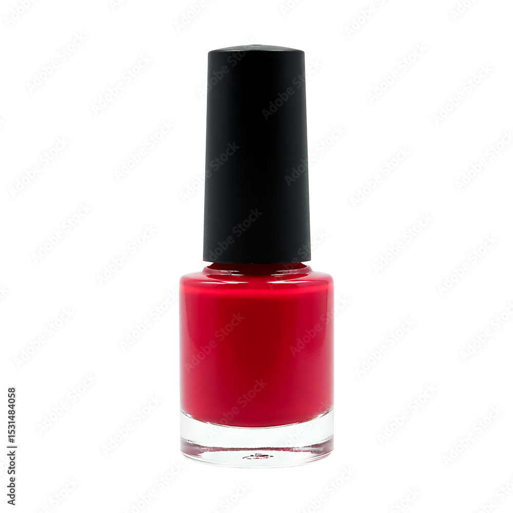 Obraz premium Vibrant Red Nail Polish A Classic Manicure Essential for Bold Style