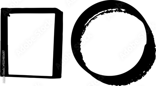 hand-painted , abstract drawing, clipart frames