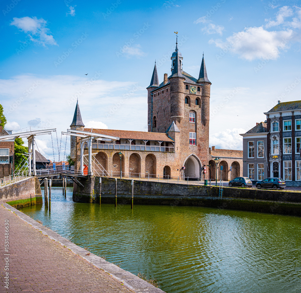 Fototapeta premium Blick auf Zierikzee in den Niederlanden.