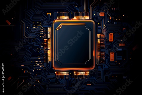 Circuit board with illuminated chip