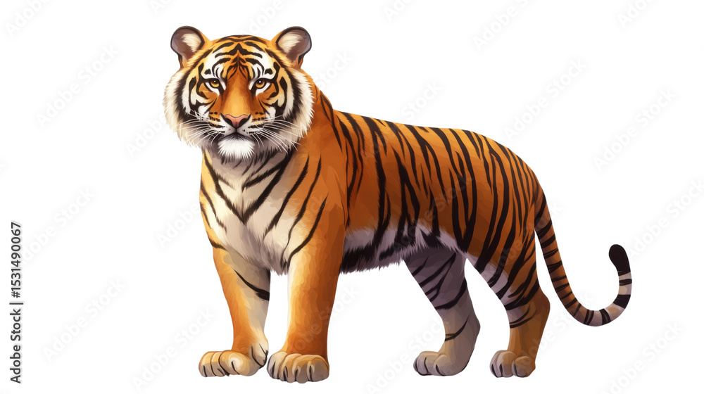 Obraz premium leopard on white background