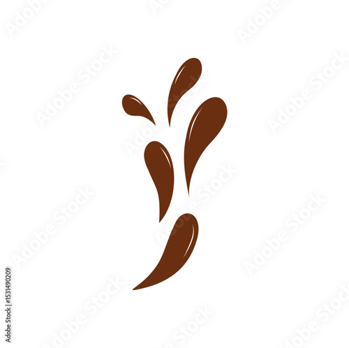Sweet milk chocolate splash vector illustration