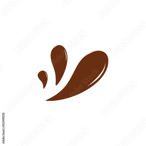 Sweet milk chocolate splash vector illustration