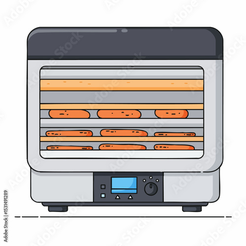 Modern Food Dehydrator Kitchen Appliance Illustration