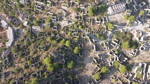  4K Drone Footage of Abandoned Kayaköy Ghost Town in Turkey