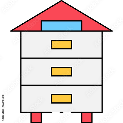 Drawer single icon vector illustration