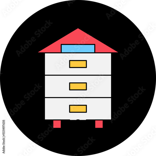 Drawer single icon vector illustration
