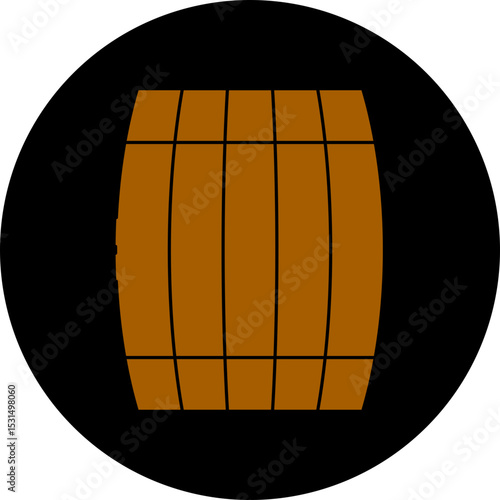 Barrel single icon vector illustration