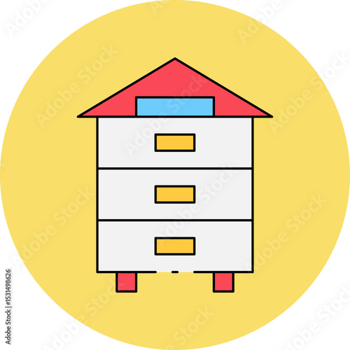 Drawer single icon vector illustration