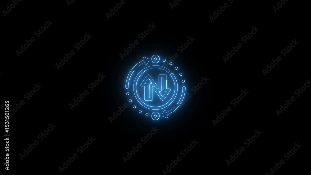Synchronization Icon HD Video black background Synchronization Icon HD Video black background