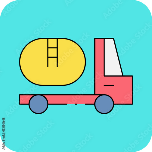 Oil tanker single icon vector illustration
