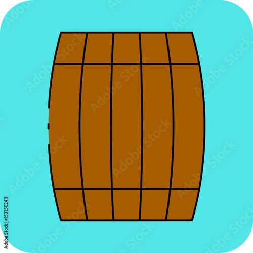 Barrel single icon vector illustration