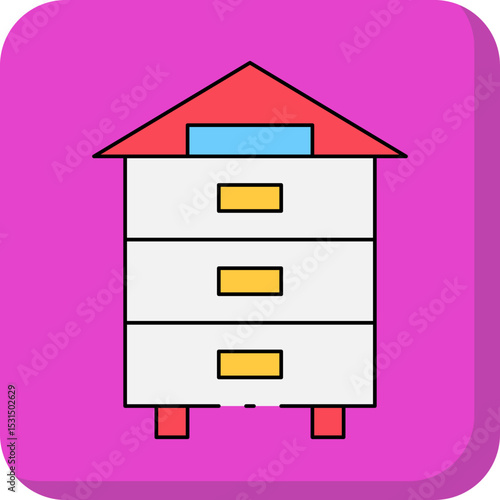 Drawer single icon vector illustration