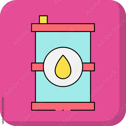 Oil barrel single icon vector illustration