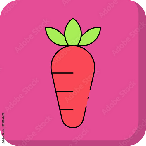 Carrot single icon vector illustration