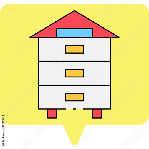 Drawer single icon vector illustration