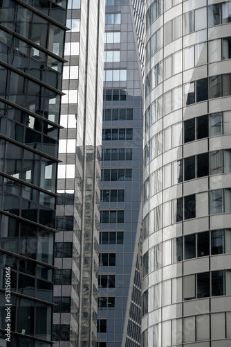 Abstract architecture, La Défense  business district, Paris, France